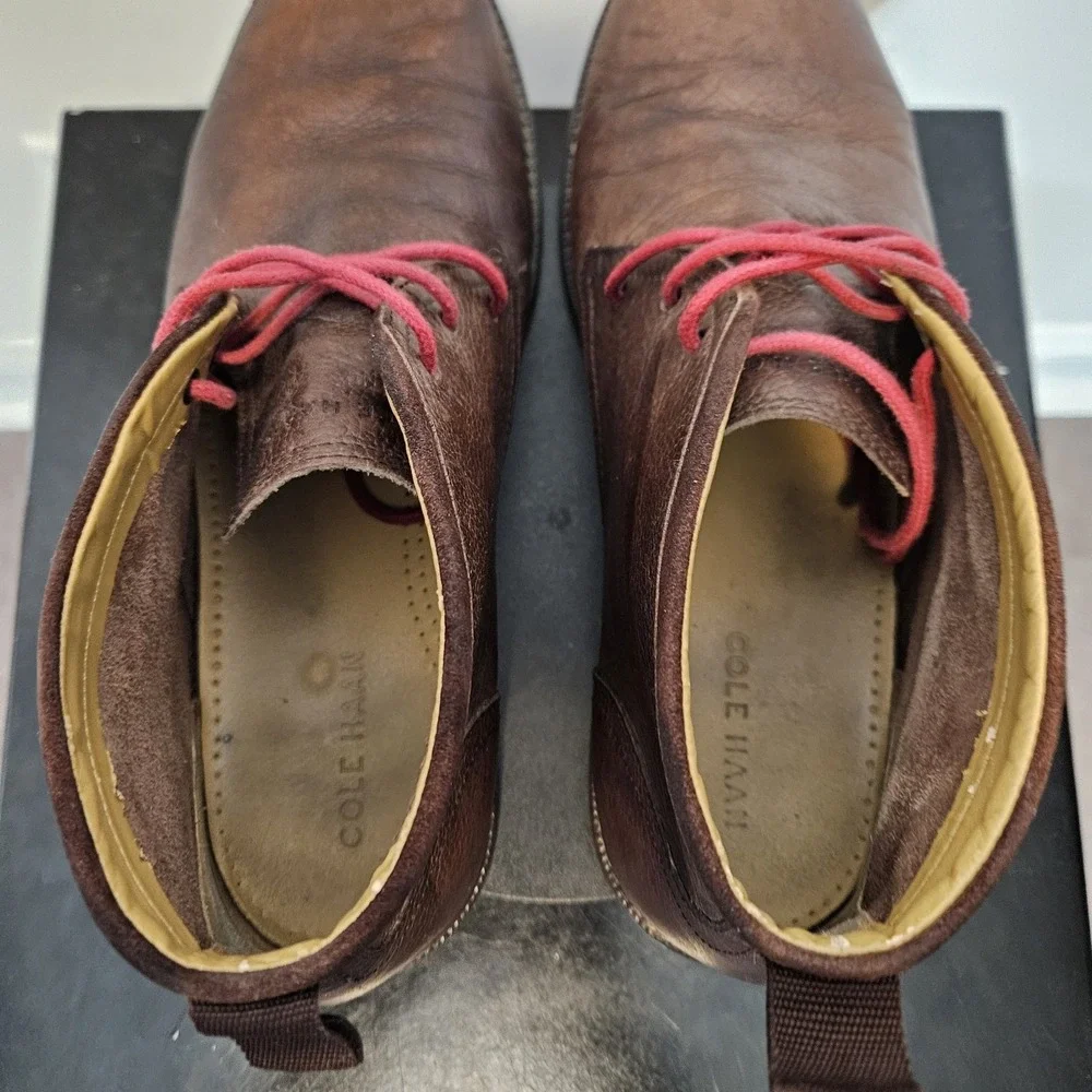 Cole Haan Curtis‎ Chukka II Boots Leather Casual Dress Men 10.5M Brown